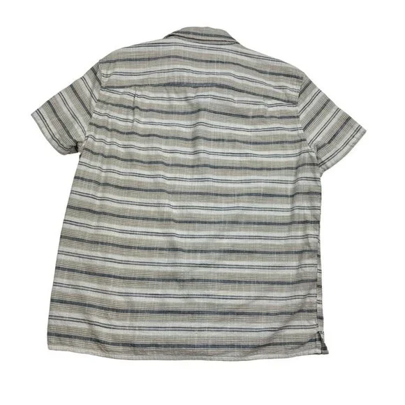 American Eagle Linen/Cotton Blend Short Sleeve Button Down Shirt Men's Size M - Picture 2 of 4